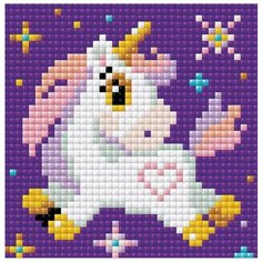 Алмазная мозаика "Единорожка", 10х10 см Риолис