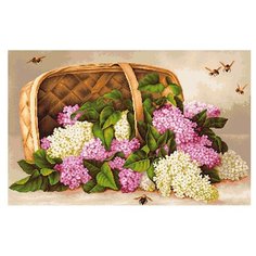 Набор для вышивания «Корзина с сиренью», 35x23 см, Luca-S