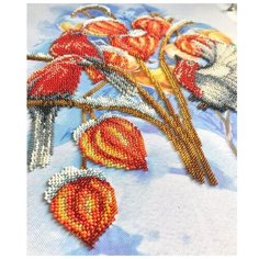 Набор для вышивания «Физалис в снегу», 28x38 см, Паутинка