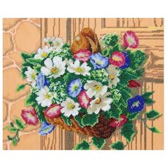 Набор вышивки бисером «Корзина вьюнков», 28x34 см, Паутинка
