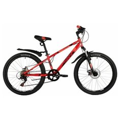 Подростковый горный (MTB) велосипед Novatrack Extreme 24 6 Disc (2021) красный 12" (требует финальной сборки)
