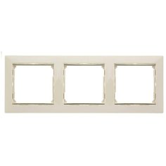 Рамка 3-постовая Legrand Valena слоновая кость/золотой штрих 774153