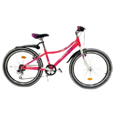 Подростковый горный (MTB) велосипед Novatrack Alice 24 6.V (2021) розовый 12" (требует финальной сборки)