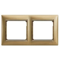 Рамка 2-постовая Legrand Valena матовое золото 770302