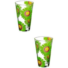 Набор стаканов Cerve Герберы 310 мл зеленый 2шт