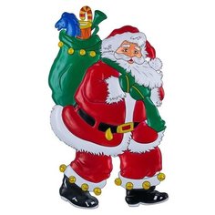 Новогоднее панно Snowmen Дед Мороз с лошадкой в мешке, 68*42 см