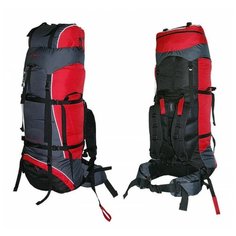 Туристический рюкзак TERRA Йети 90л супер, серо-красный