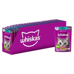 Влажный корм для кошек Whiskas с индейкой, с кроликом 24 шт. х 75 г (паштет)
