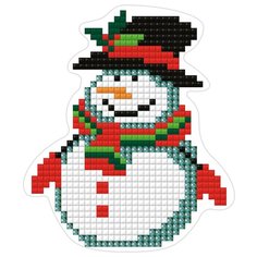 Наборы - кристальная (алмазная) мозаика "ФРЕЯ" ALVM-022 Кристальная мозаика (алмазная вышивка) магнит "Снеговичок" 7,5 х 9,5 см