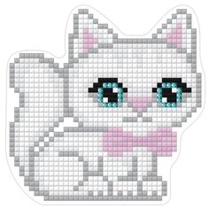 Алмазная мозаика магнит "Котенок с бантом", 9x9 см ФРЕЯ