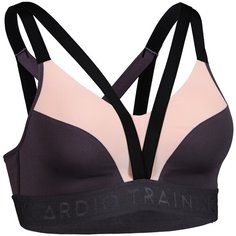 Топ для фитнеса и кардиотренировок женский лилово-бледно-розовый 520 DOMYOS Х Decathlon L