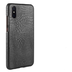 Чехол-панель Mypads для Xiaomi Mi Mix 3 тонкий задний бампер на пластиковой основе с отделкой под кожу крокодила черный