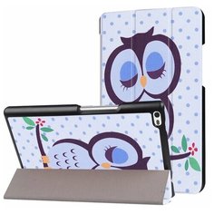 Чехол-обложка MyPads для Huawei MediaPad M3 Lite 10 Wi-Fi/ LTE (BAH-AL00 / W09) тонкий умный кожаный на пластиковой основе с трансформацией в подставку (Сова)