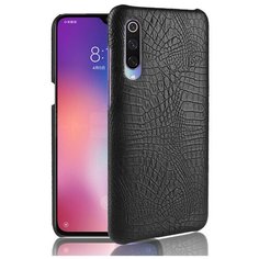 Чехол-панель Mypads для Xiaomi Mi CC9e / Xiaomi Mi A3 тонкий задний бампер на пластиковой основе с отделкой под кожу крокодила черный