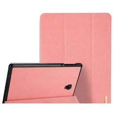 Чехол-обложка MyPads для Samsung Galaxy Tab S4 10.5 SM-T830/ T835 тонкий умный кожаный на пластиковой основе с трансформацией в подставку розовый