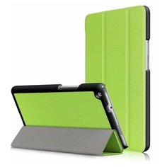 Чехол-обложка MyPads для Huawei MediaPad M3 Lite 8 CPN-W09/AL00 тонкий умный кожаный для пластиковой основе с трансформацией в подставку зеленый