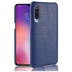 Чехол-панель Mypads для Xiaomi Mi CC9e / Xiaomi Mi A3 задний бампер на пластиковой основе с отделкой под кожу крокодила синий
