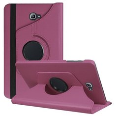 Чехол-подставка MyPads для Samsung Galaxy Tab E 9.6 SM-T560N/T561N/T565N на пластиковой основе кожаный поворотный роторный оборотный с трансформацией в подставку фиолетовый