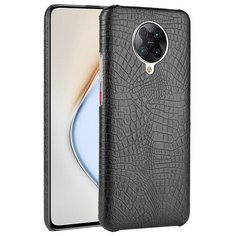 Чехол панель бампер MyPads для Redmi K30 Pro/Xiaomi Poco F2 Pro/ Xiaomi Redmi K30 Pro Zoom 8/256GB элегантный тонкий на пластиковой основе с дизайном под кожу крокодила черный