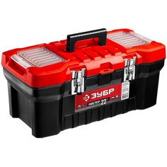 Ящик с органайзером ЗУБР Мастер-22 (38180-22) 56x28x23.5 см 22 черный/красный