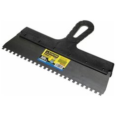 Шпатель зубчатый STAYER 1009-30-06 300 мм черный