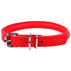 Ошейник COLLAR Glamour круглый 10мм 3505, обхват шеи 33-41 см красный
