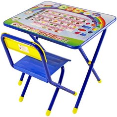 Комплект ДЭМИ стол + стул №1 Алфавит 60x45 см синий