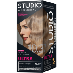 Studio Professional Ultra особо стойкая крем-краска для седых волос, 10.37 Бежевый блондин