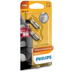 Лампа автомобильная накаливания Philips Vision 12929B2 T4W 4W 2 шт.