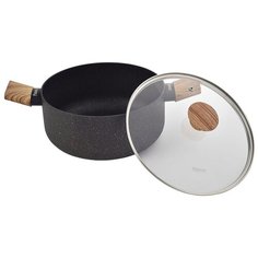 Кастрюля Fissman Spark Stone, 2.8 л, черный