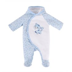 Комбинезон Наша мама размер 74, бело-голубой