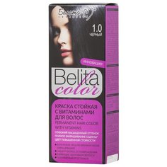Белита-М Belita Color Стойкая краска для волос, 1.0, черный