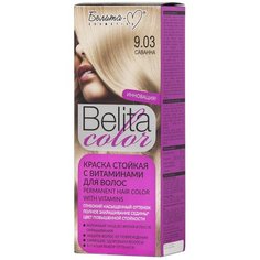 Белита-М Belita Color Стойкая краска для волос, 9.03, Саванна