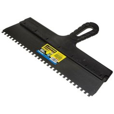 Шпатель зубчатый STAYER 1009-35-06 350 мм черный