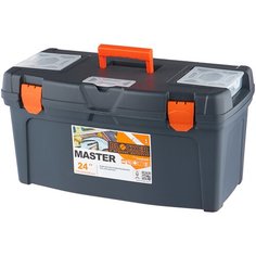 Ящик с органайзером BLOCKER Master BR6006 61x32x30 см 24 серо-свинцовый/оранжевый