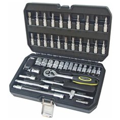 Набор инструментов Эврика ER-80046, 46 предм., черный/серебристый