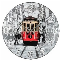 Часы настенные кварцевые GALAXY 207-325 серый/красный