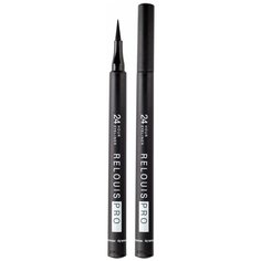 Relouis Подводка-фломастер для глаз стойкая PRO 24 Hour Eyeliner, оттенок intense black