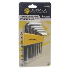 Набор имбусовых ключей Эврика ER-25107, 7 предм., серебристый