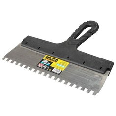 Шпатель зубчатый STAYER 1009-30-08 300 мм черный
