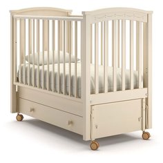 Кроватка Nuovita Perla Solo (качалка), продольный маятник слоновая кость