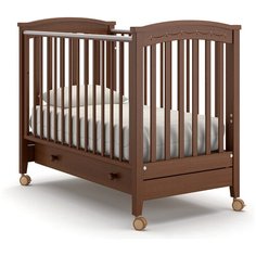 Кроватка Nuovita Perla Solo (качалка) темный орех