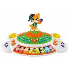 Интерактивная развивающая игрушка Chicco Пианино "44 Котенка", белый/зеленый