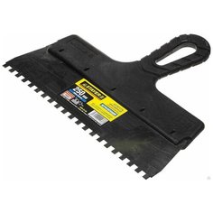 Шпатель зубчатый STAYER 1009-25-06 250 мм черный