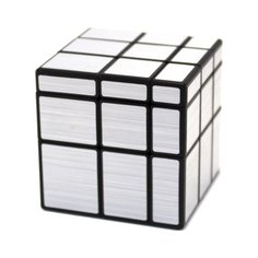 Головоломка QiYi MoFangGe 3x3x3 Mirror Blocks (зеркальный, с наклейками) черный/серебристый