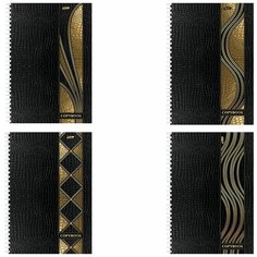 Тетрадь А4, 96 л., HATBER, гребень, клетка, 3D фольга, 3D лак, "GOLD STYLE" (4 вида), 96Т4лофлВ1гр, T262153