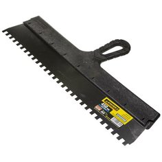 Шпатель зубчатый STAYER 1009-45-08 450 мм черный