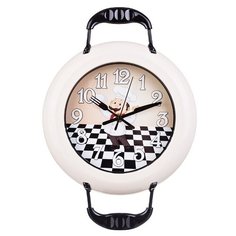 Часы настенные кварцевые Lefard Chef Kitchen 220-310 белый/черный