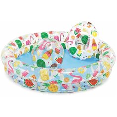 Бассейн FRUITY 122*25см + мяч 51см + круг 51 см от 2 лет Intex