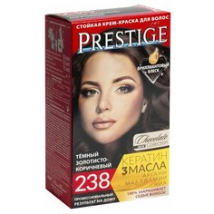VIPs Prestige Бриллиантовый блеск стойкая крем-краска для волос, 238 - темный золотисто-коричневый